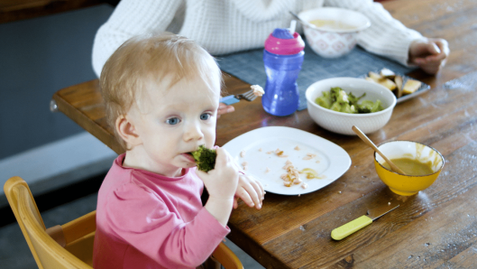 Niño comiendo comida saludable verduras almuerzo